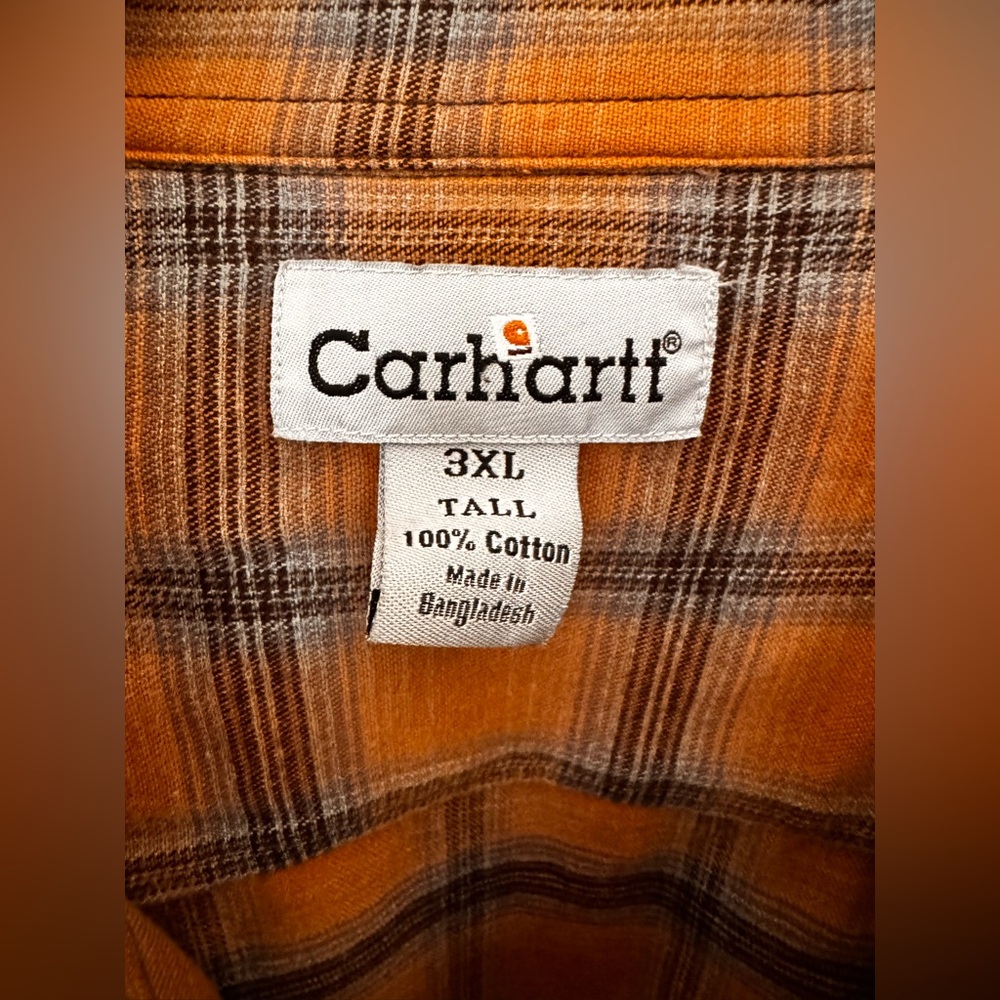 Vintage Carhartt Flannel-lined Canvas Shirt Jacket - Picture 2 of 9